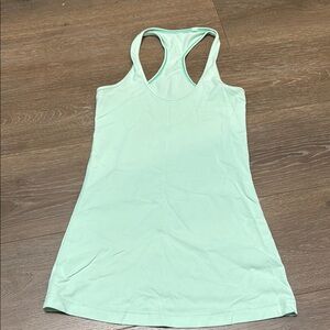 Lululemon Athletica Mint Green Fitted Sleeveless Tank Top